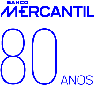 Letreiro: Banco Mercantil 80 anos.